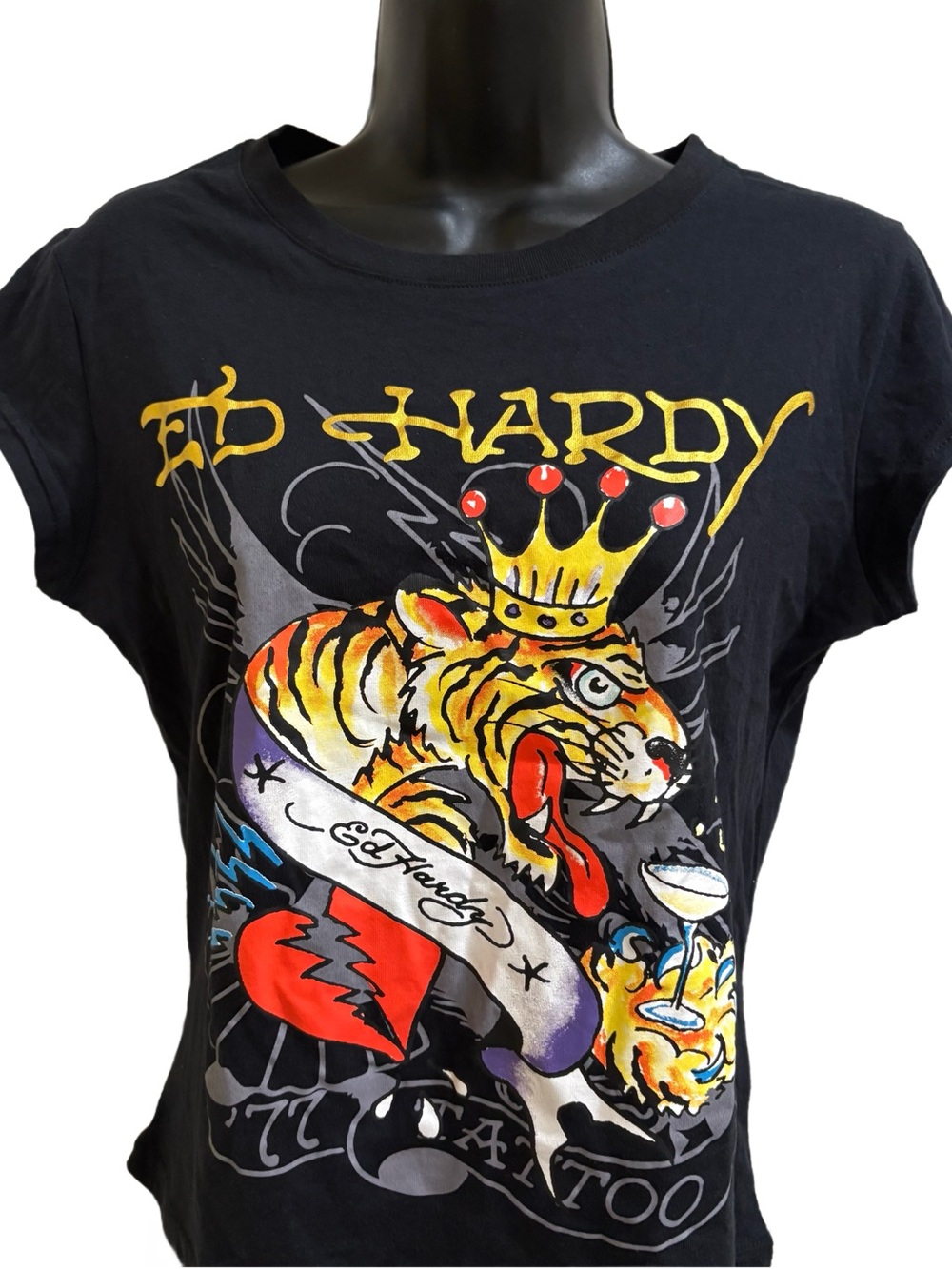 Ed Hardy Women's Graphic Tiger Tee ⭐️NWT⭐️